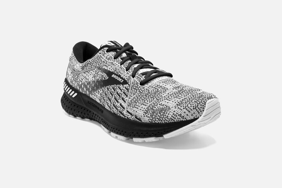 Brooks Running Shoes - Adrenaline GTS 21 Road Mens - White/Grey/Black - WGH-386091